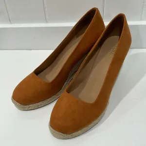 J. Crew factory Espadrille Wedges Shoes in Pale Clay Brown Suede Size 9 NWOT