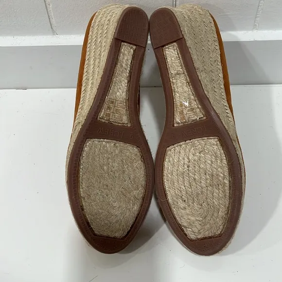 J. Crew factory Espadrille Wedges Shoes in Pale Clay Brown Suede Size 9 NWOT
