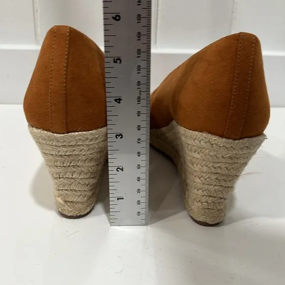 J. Crew factory Espadrille Wedges Shoes in Pale Clay Brown Suede Size 9 NWOT