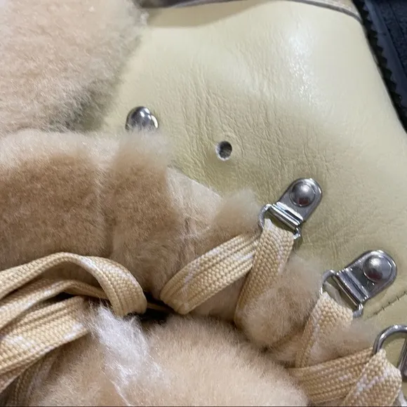 J crew Nordic boots leather soft yellow