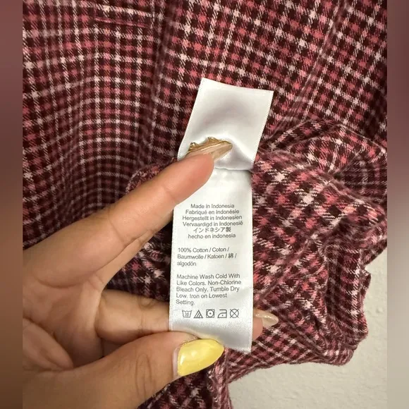 J. Crew Popover dress in brushed flannel