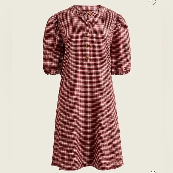 J. Crew Popover dress in brushed flannel