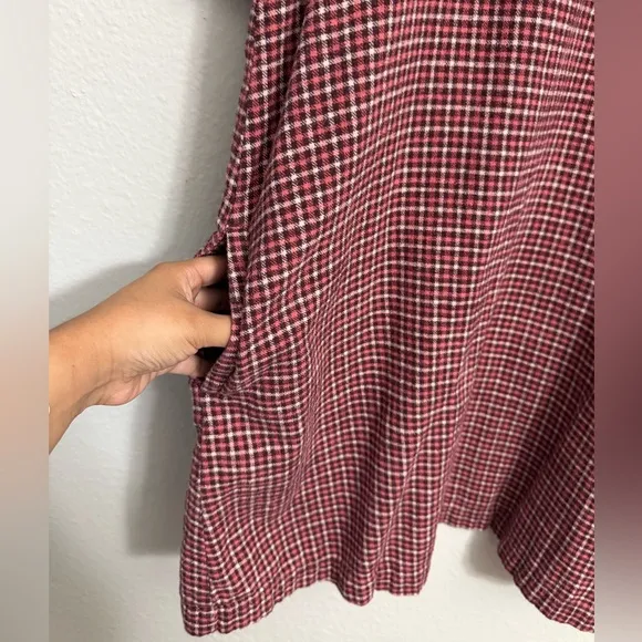 J. Crew Popover dress in brushed flannel