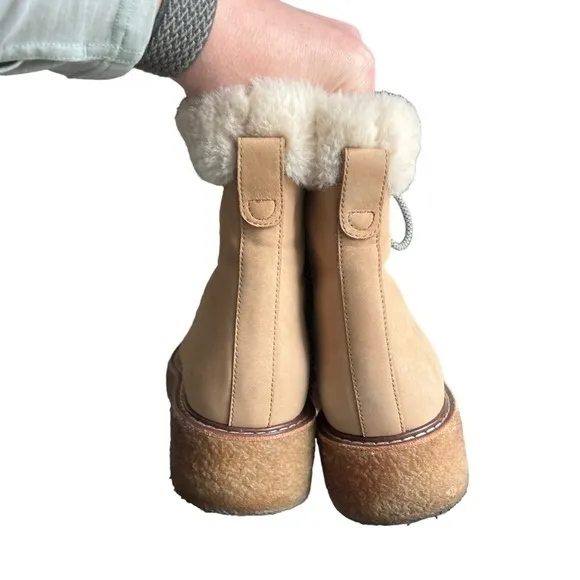J. Crew - Winter Boots With Wedge Crepe Sole Fur Lined Sz 9