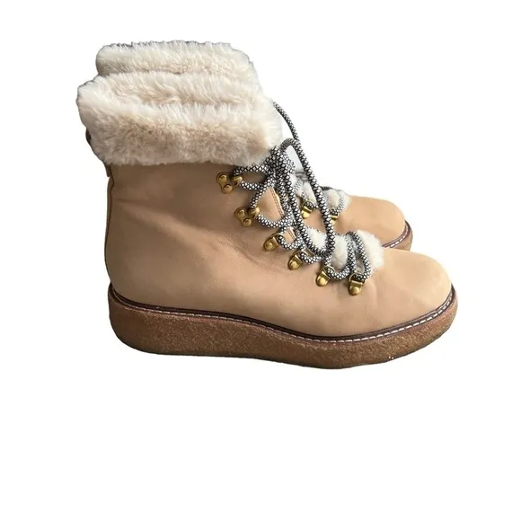 J. Crew - Winter Boots With Wedge Crepe Sole Fur Lined Sz 9