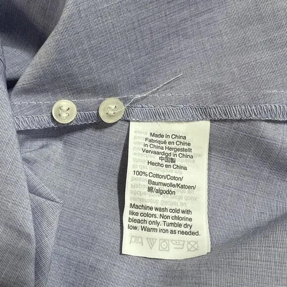 J. Crew Womens Tie-waist Midi Shirtdress in End-on-End Cotton Size 0 Blue NWOT