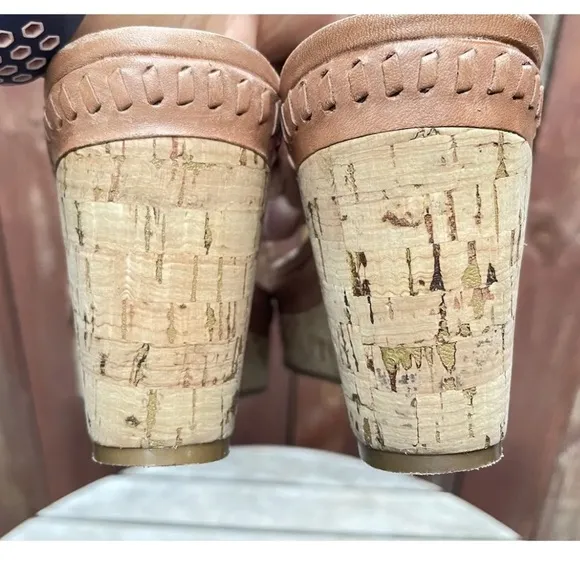 Jack Rogers Lauren Mid Cork Wedge Slip on Sandals