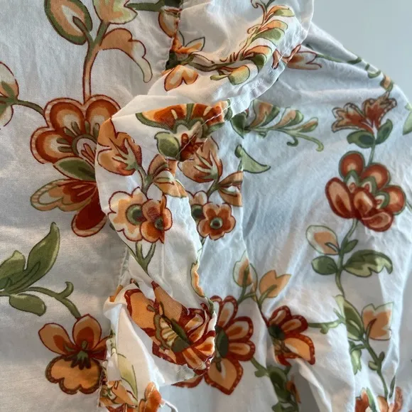 Janie and Jack Jet Ivory Floral Tiered Ruffle Dress Size 8
