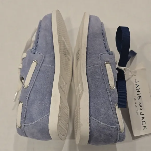 Janie and Jack Light Blue Boys Boatshoe sz 9