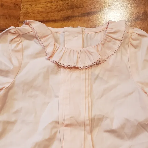Janie and Jack NWT/EUC pink pintuck collared blouse and ballet embroidered skirt