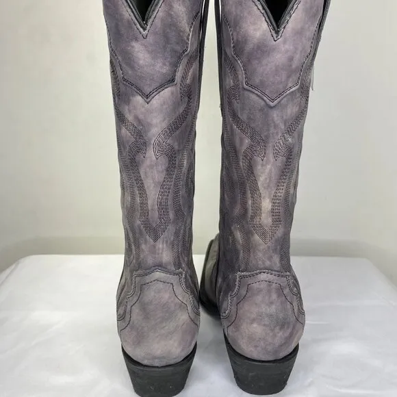 J.B. Dillon Women's Cowgirl Boots – Faded Purple – Size 7 – Snip Toe –