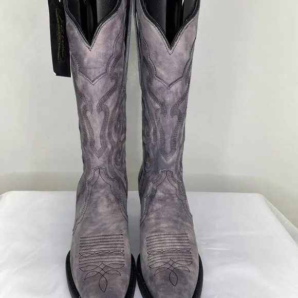 J.B. Dillon Women's Cowgirl Boots – Faded Purple – Size 7 – Snip Toe –