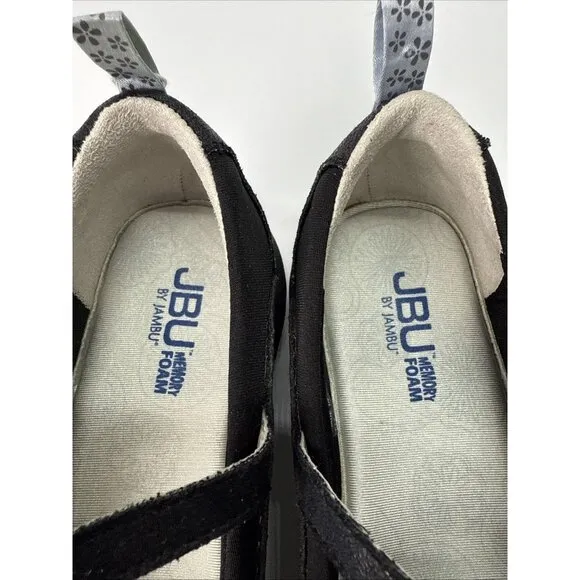 JBU JAMBU Granada Mary Jane Memory Foam Vegan Shoes Women's Size 7 M Black