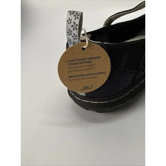 JBU JAMBU Granada Mary Jane Memory Foam Vegan Shoes Women's Size 7 M Black