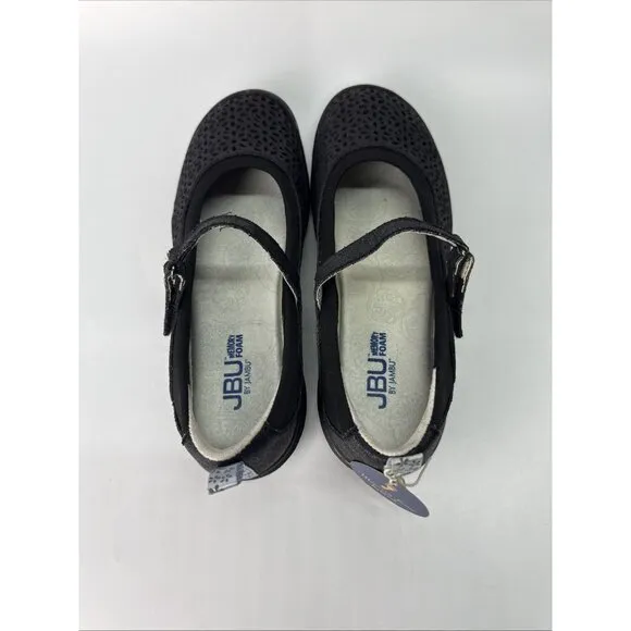 JBU JAMBU Granada Mary Jane Memory Foam Vegan Shoes Women's Size 7 M Black
