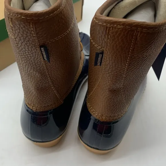 JBU Jambu NWT Navy Blue Tan Maplewood Waterproof Duck Boots
