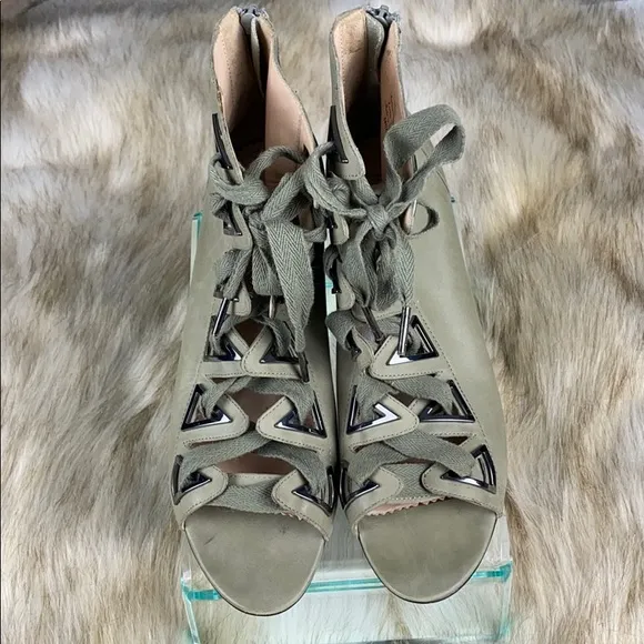 Jean-Michel Cazabat Wedge Sandals, Size 9.5