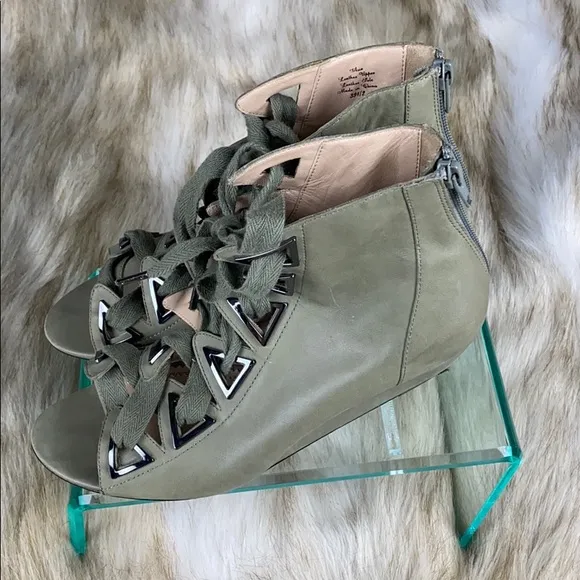Jean-Michel Cazabat Wedge Sandals, Size 9.5