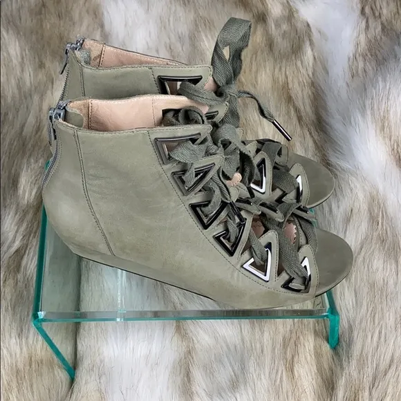 Jean-Michel Cazabat Wedge Sandals, Size 9.5