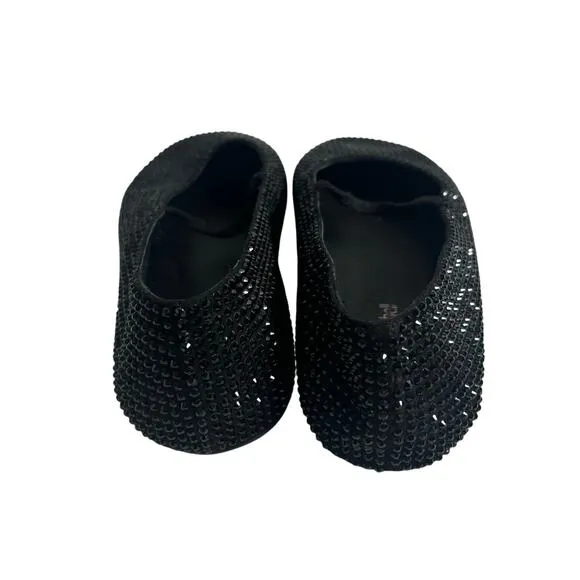 Jeffrey Campbell Moira Embellished Flats Black Size 7.5
