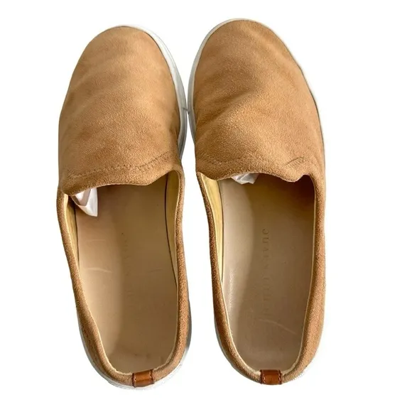 Jenni Kanye Womens Suede Slip On Mule Shoes Size 39 US 9 Brown Round Toe