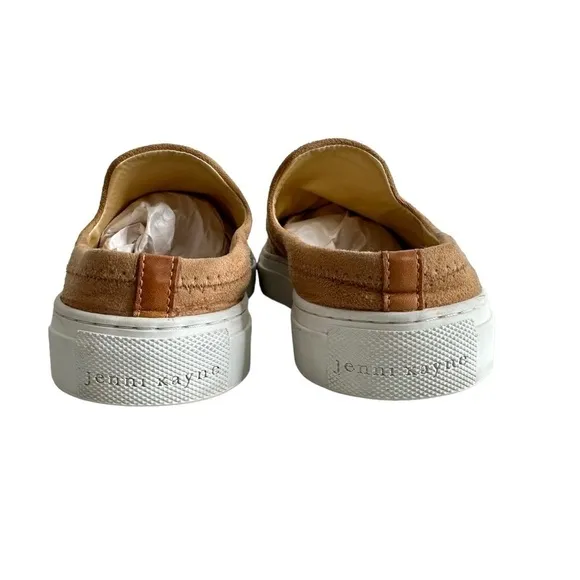 Jenni Kanye Womens Suede Slip On Mule Shoes Size 39 US 9 Brown Round Toe