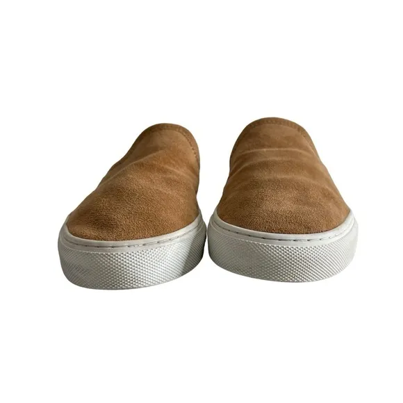 Jenni Kanye Womens Suede Slip On Mule Shoes Size 39 US 9 Brown Round Toe