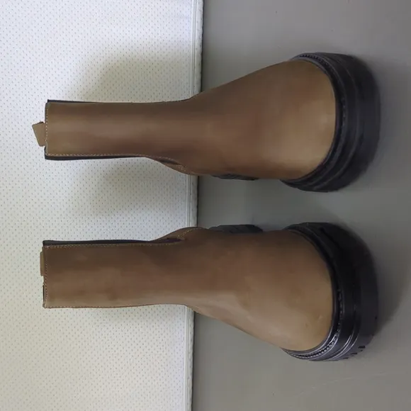 Jenni Kayne Brooklyn Lug Boots size 39 Laurel Brown Tan