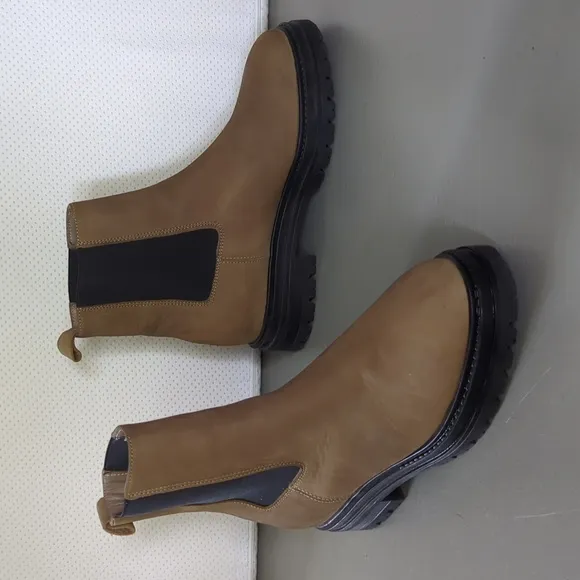 Jenni Kayne Brooklyn Lug Boots size 39 Laurel Brown Tan
