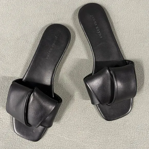 Jenni Kayne Dani Slide Sandals Size 40 Black Women’s Spring Vacation Sandalias