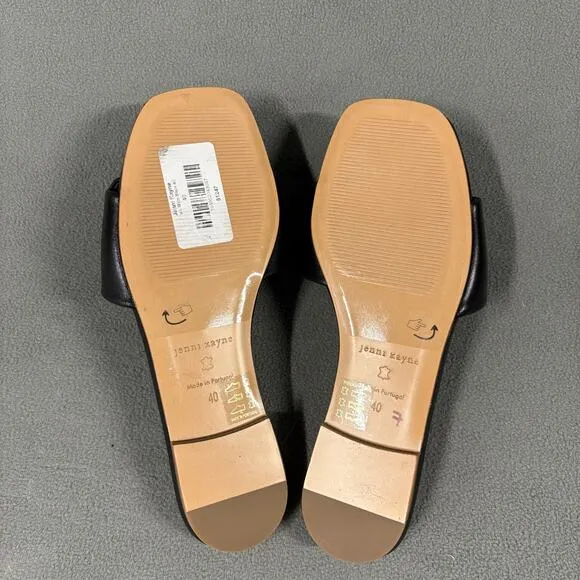 Jenni Kayne Dani Slide Sandals Size 40 Black Women’s Spring Vacation Sandalias