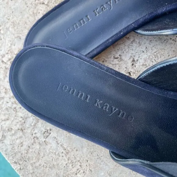 Jenni Kayne Oiled Leather Mules Navy