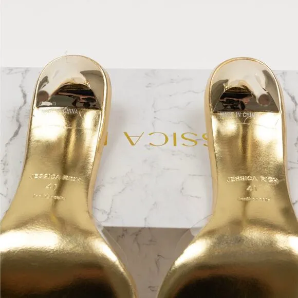 Jessica Rich Racy Sandals Defect (scratch on the sole) Gold Size 41 240262