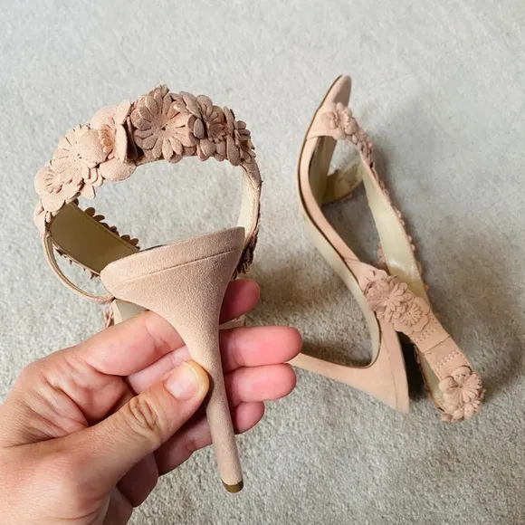 JESSICA SIMPSON Blush Flower Heeled Sandals