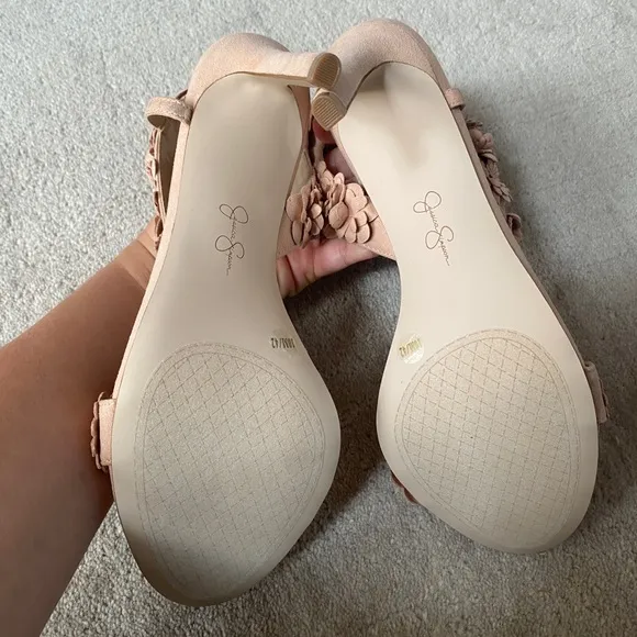 JESSICA SIMPSON Blush Flower Heeled Sandals
