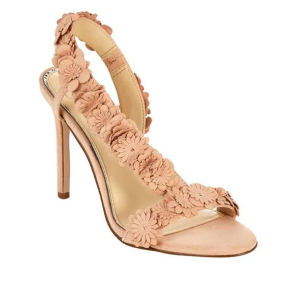 JESSICA SIMPSON Blush Flower Heeled Sandals