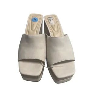 JESSICA SIMPSON JS-Charlete Platform Sandals 9M Cream No Box New With Defect
