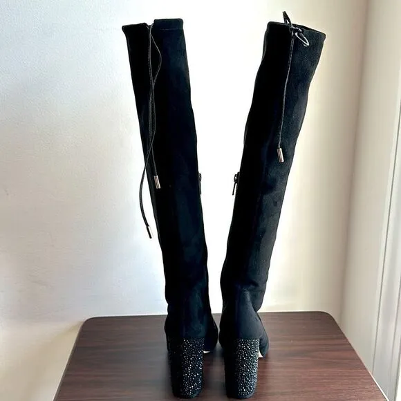 JEWEL BADGLEY MISCHKA Black Rory Evening Tall Boots Sz 6.5