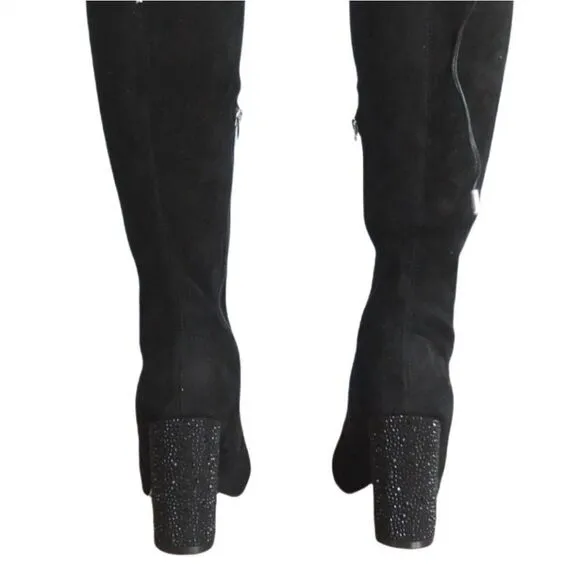 JEWEL BADGLEY MISCHKA Black Rory Evening Tall Boots Sz 6.5