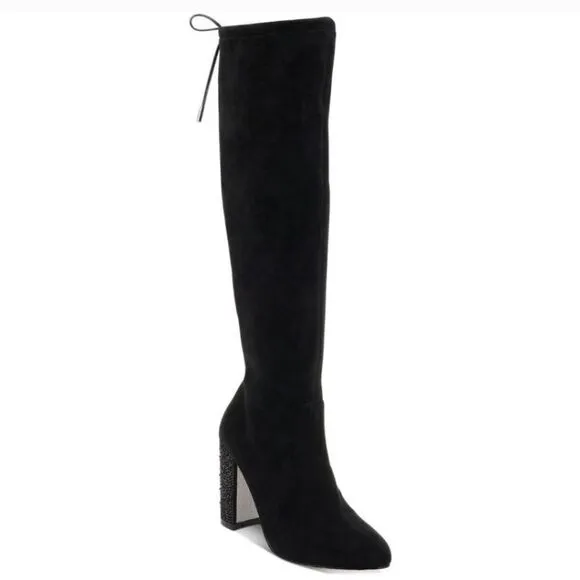 JEWEL BADGLEY MISCHKA Black Rory Evening Tall Boots Sz 6.5