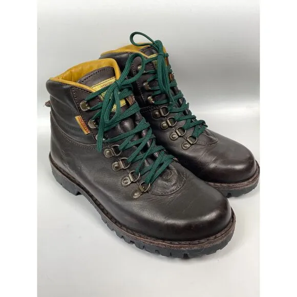Jim Green Razorback Boots Men’s US 9 Brown Leather Hiking Work Wide Fit 3E