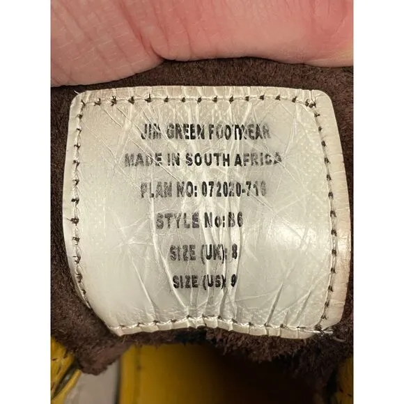 Jim Green Razorback Boots Men’s US 9 Brown Leather Hiking Work Wide Fit 3E