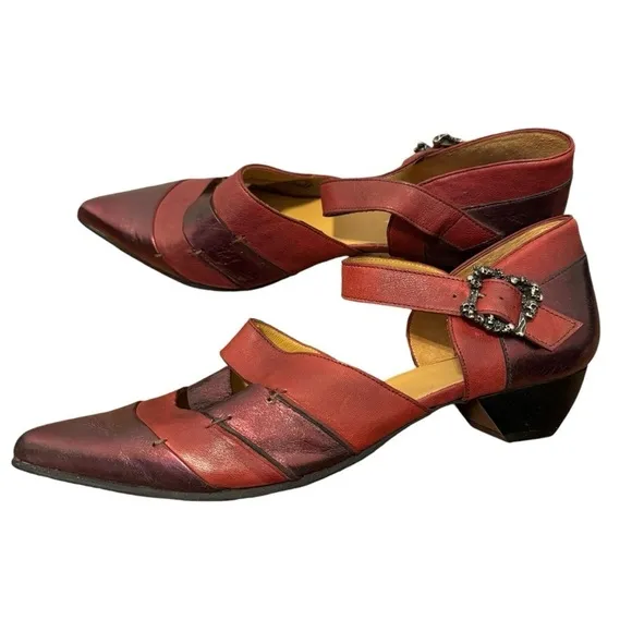 John Fluevog Women’s RARE ALISONSEXY SKULL-BUCKLED MARY JANE Shoes Size 10