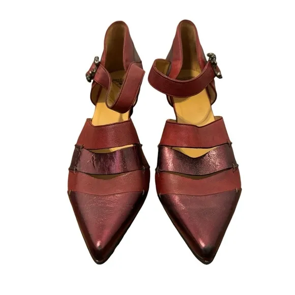 John Fluevog Women’s RARE ALISONSEXY SKULL-BUCKLED MARY JANE Shoes Size 10