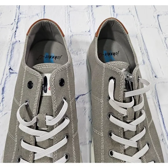 Johnnie-O Sail Away Gray White Casual Sneakers Shoes MENS SIZE 12 M