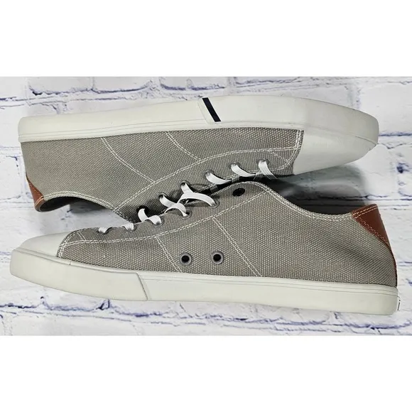 Johnnie-O Sail Away Gray White Casual Sneakers Shoes MENS SIZE 12 M