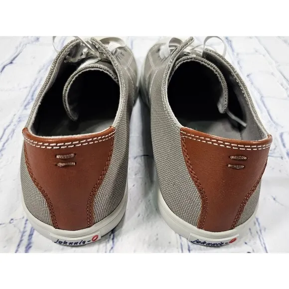 Johnnie-O Sail Away Gray White Casual Sneakers Shoes MENS SIZE 12 M
