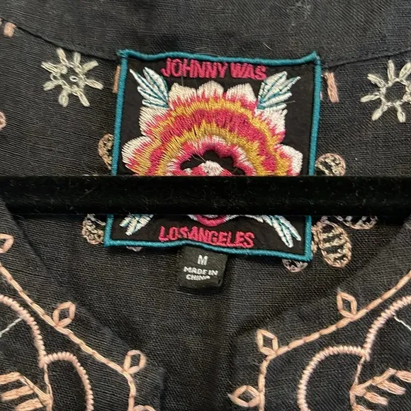 Johnny Was Faye Linen Kimono Dress