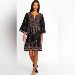 Johnny Was Faye Linen Kimono Dress