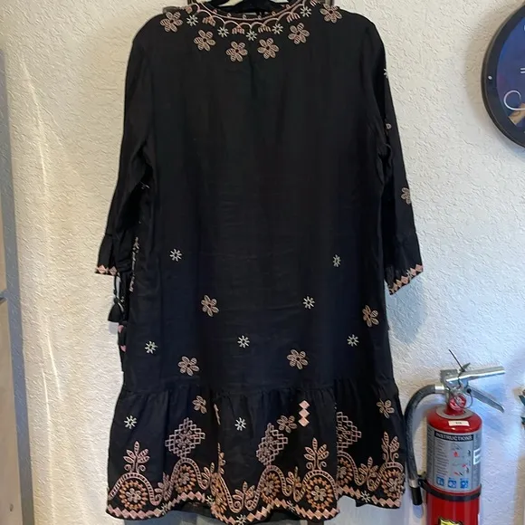 Johnny Was Faye Linen Kimono Dress